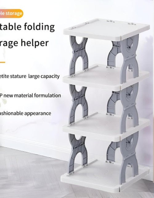 Multi - Purpose Stackable Shoe Rack Adjustable Slots - TREVIADropdash
