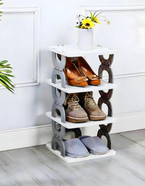Multi - Purpose Stackable Shoe Rack Adjustable Slots - TREVIADropdash